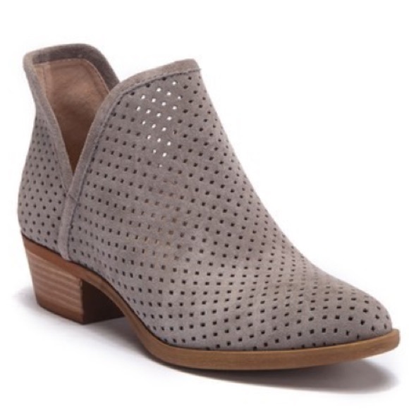 Lucky Brand Shoes - Lucky Brand Brooklin Perforated Suede Booties
